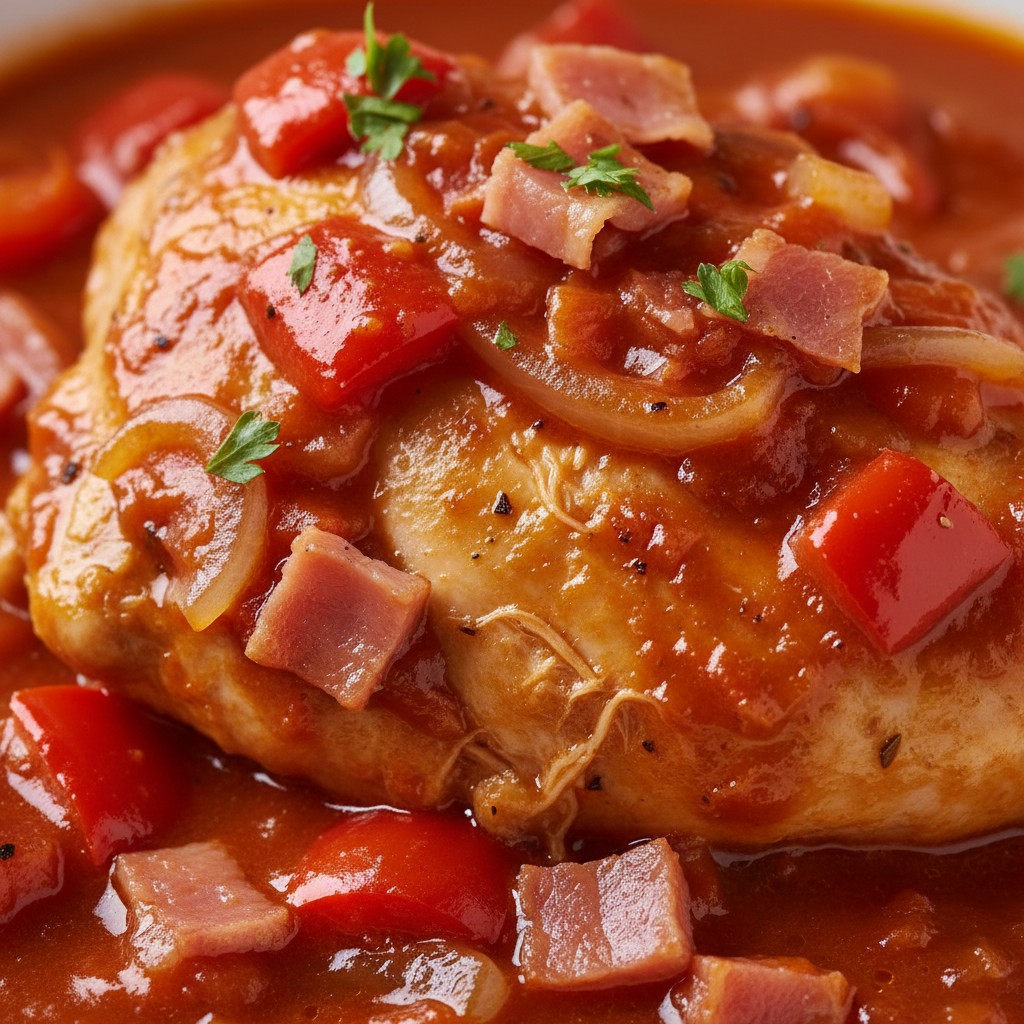 Classic Chicken Basque close-up