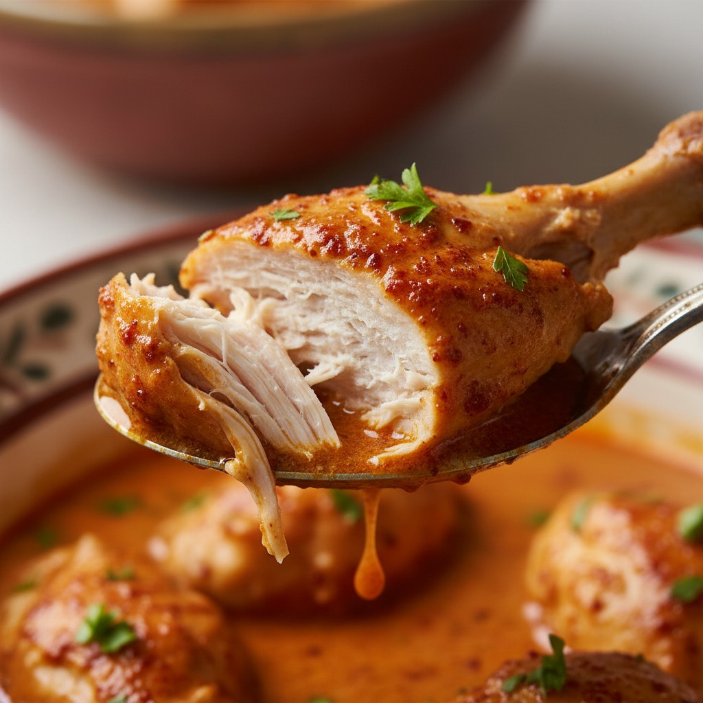 A Proper Chicken Paprika close-up