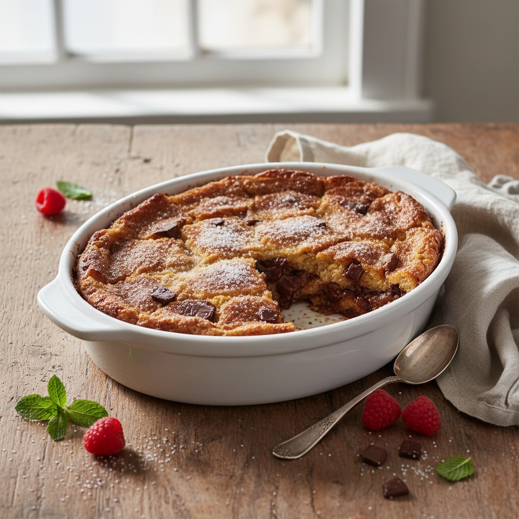 A Truly Comforting Chocolate Bread and Butter Pudding