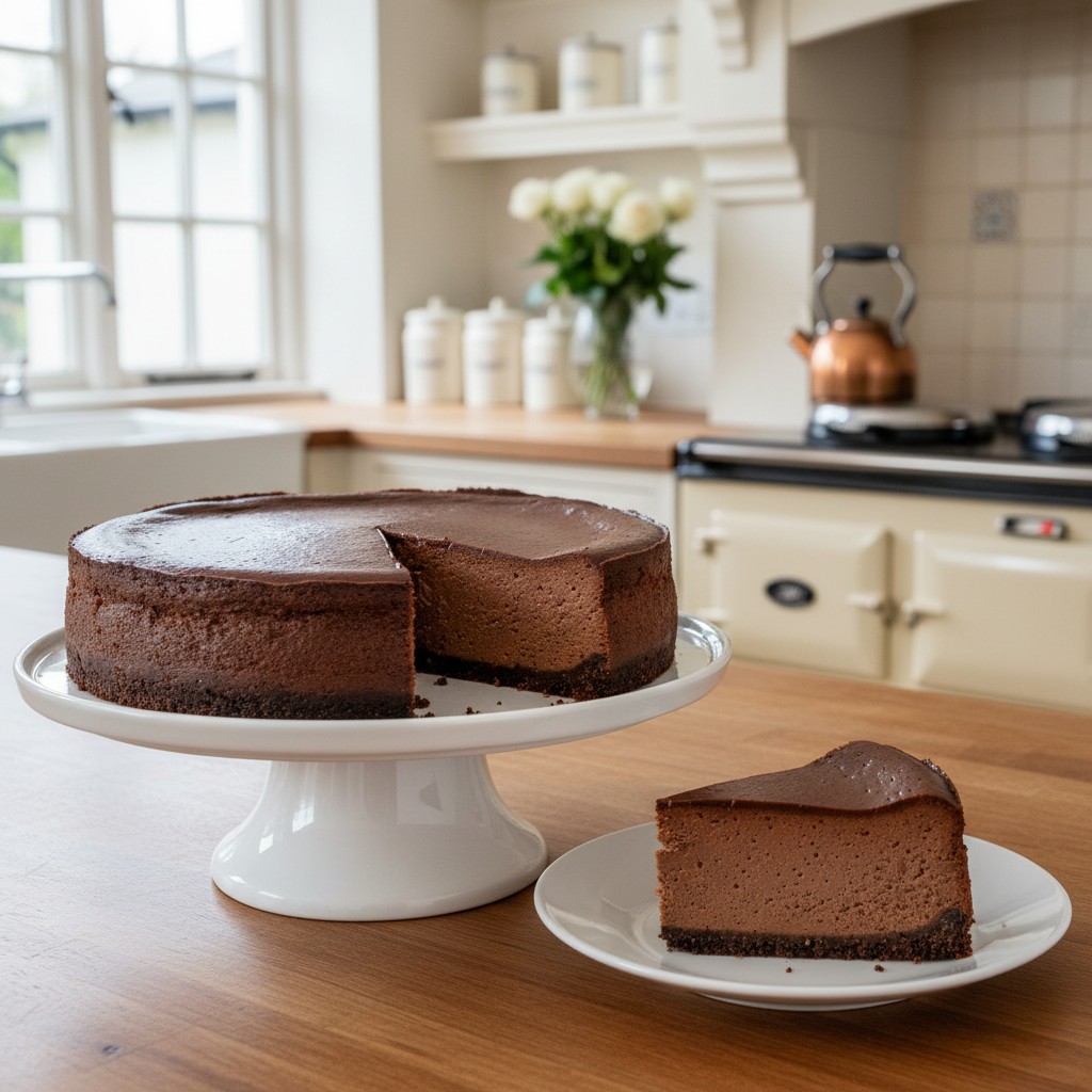 A Truly Classic Baked Chocolate Cheesecake