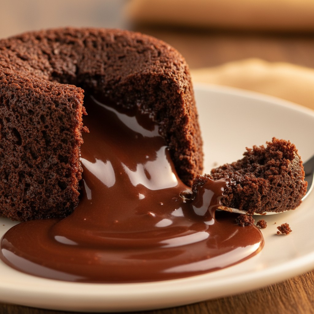 My Foolproof Melting Chocolate Puddings close-up