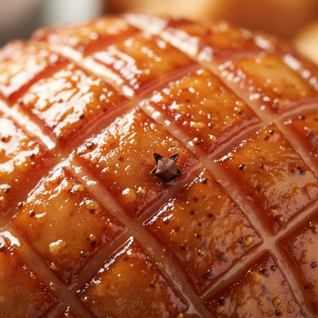 How to Cook a Perfect Glazed Gammon Ham close-up