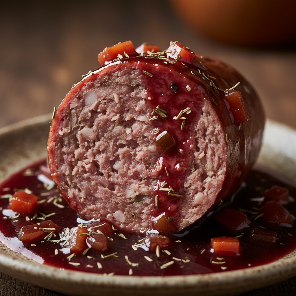 My Definitive Sausage and Red Wine Casserole close-up