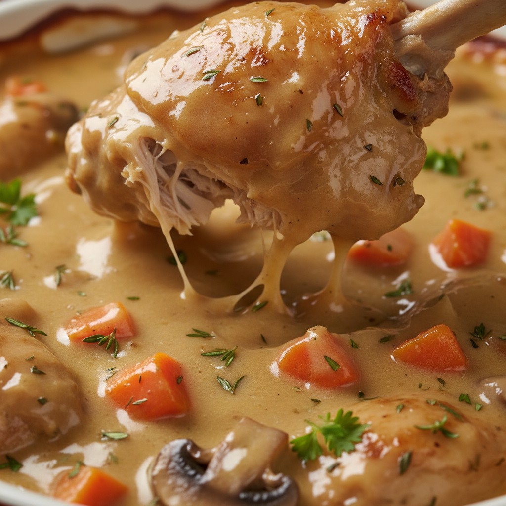 My Foolproof Slow Cooker Chicken Casserole close-up