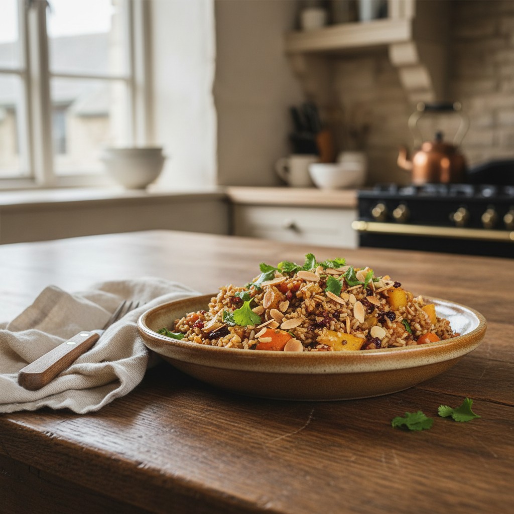 A Really Good Spiced Brown Rice Salad
