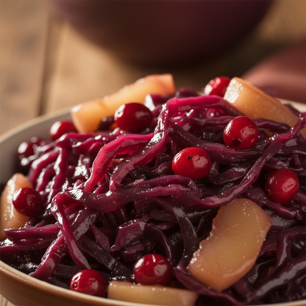 My Ultimate Spiced Red Cabbage with Cranberries close-up